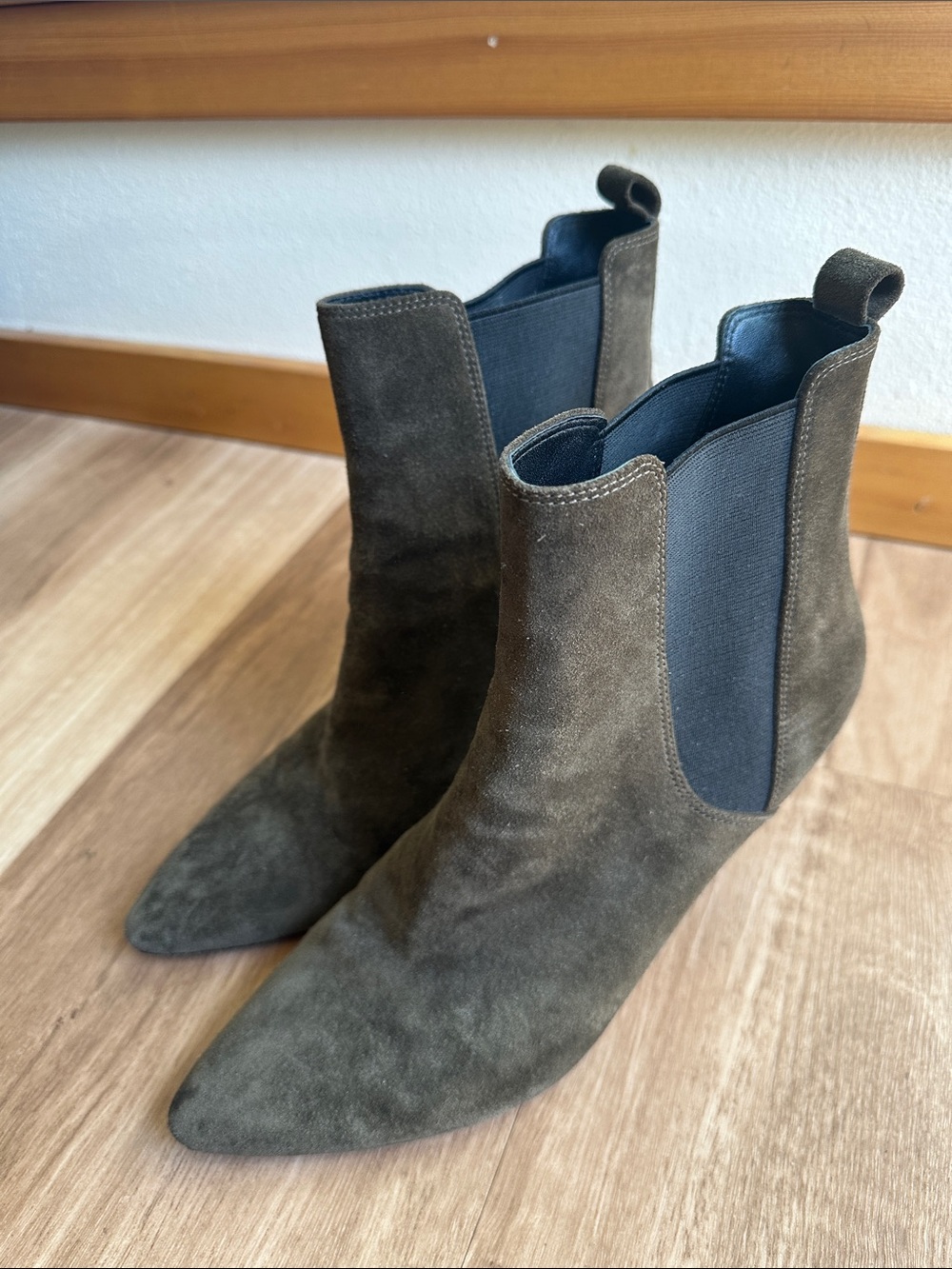 Veronica Beard Suede Chelsea Ankle Boots